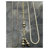 10K Y Gold 2 Necklaces & Bracelet 2g, 1.1g & 1.0g