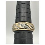 10K Yellow Gold & Diamonds Band 3.3g