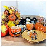 Lot of Halloween w/ Fall Decor Damage Noted on
