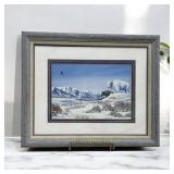 Framed Print White Buffalo w/ Stand