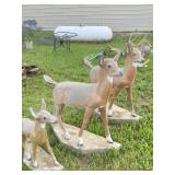 CONCRETE DEER FAMILY BUCK, DOE & FAWN ON CONCERT