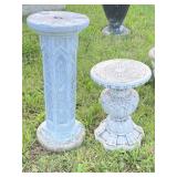 2 CONCRETE PEDESTALS PLANT STANDS