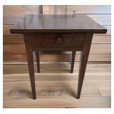 Antique Walnut Side Table with Draw