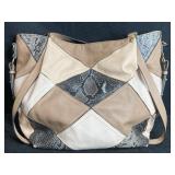 BIG BUDDHA HAND BAG PURSE W/ FAUX SNAKE SKIN