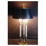 Vintage Stiffel Brass Bouillote Candlestick Lamp