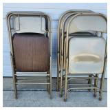 6 Vtg Folding Metal Chairs