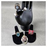 Collection of Sterling Silver Rings ++
