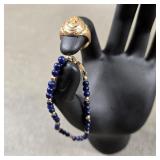 10K Gold Class Ring w/a Gold & Lapis Bracelet