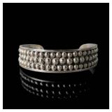 Vintage Mexico Hobnail Studded Sterling Silver