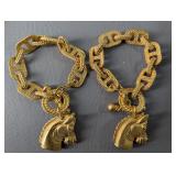 Vintage 1980s Unsigned Givenchy ? Gold Tone