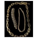 Chunky Runway Style Greek Key Necklace, Coro