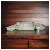 Glass Baking Dish Lot 3 Loaf Pans/ 3 Lasagne Pans