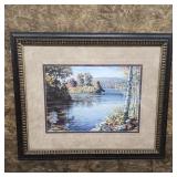Large Framed Print Alexander Doyle Birch Lake
