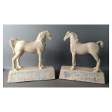 Large White Horse Whiskey Chalkware Statue