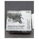 100 ROUNDS FEDERAL 5.56 X 45 MM MILITARY GRADE