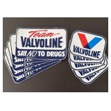 10 NOS 1980s Valvoline Oil Team Decals