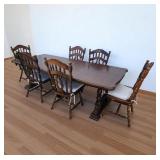 Dining Table With 6 Chairs & 3 Leaves