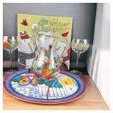Christmas Serving Plates/ Glasses