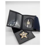 BC ARKANSAS BADGE & BADGE HOLDER LEATHER