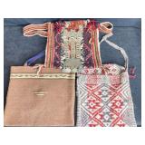 3 VINTAGE WOVEN HAND BAGS ONE W/ LARGE METAL