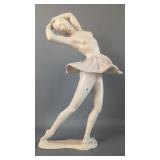 Vintage Ballerina Alabaster Statue Dancer Figure