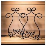2 Metal Standing Plate Holders