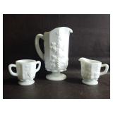 Vintage Westmoreland Heavy Milk Glass Grapes and