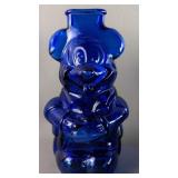 Vintage Cobalt Blue Glass Mickey Mouse Club Coin