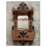 Antique Wooden Wall Shaving ? Mirror , Eastlake