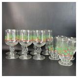 Arbyï¿½s Libbey Holly Berry Stemmed Glasses w/