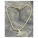 14K Y Gold Bracelet & 14K #1 Mom Charm 2.1g TLK