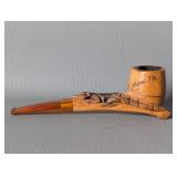Vintage Hand Carved Crocodile Tobacco Smoking