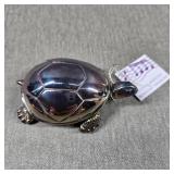 Reed & Barton Silverplated Music Box Turtle *