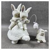 Department 56 Snowbunnies Retired 'Piggyback'