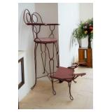 Antique Twisted Wrought Iron Shoe Shine Chair