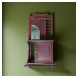 Antique Victorian Wall Mount Shaving Cabinet W/