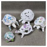 Collection of Turtle Trinket Boxes w/ Aynsley Wild