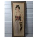 Older Archie Gunn Art Deco Portrait of a Woman