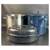Stock Pot w/ Enamel Roaster w/ Canning Pot