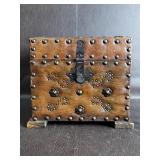 Old Studded Leather Chest Box