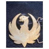 VINTAGE 70ï¿½s BRASS PHOENIX BELT BUCKLE
