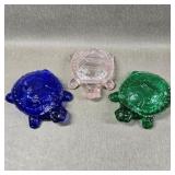 Vintage Depression Glass Turtle Candy / Trinket