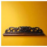Hand Carved 30' Wood Elephant Plaque, Pipe Holder