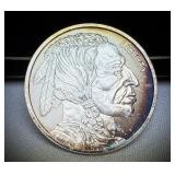 1 Oz Radial Fine Silver Buffalo Round The Cut Saw