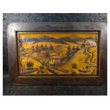 Vintage Black Forest German Folk Art Carved Table