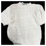 Cape Isle Knitted Cotton Sweater Short Sleeve