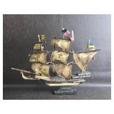Vtg Wooden Model of Sailing Ship