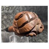 Genuine Briar Turtle Figural Smoking Pipe
