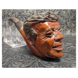 Artisan Carved Briar Figural Smoking Pipe