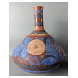 Vintage Mexican Folk Art Pottery Vase